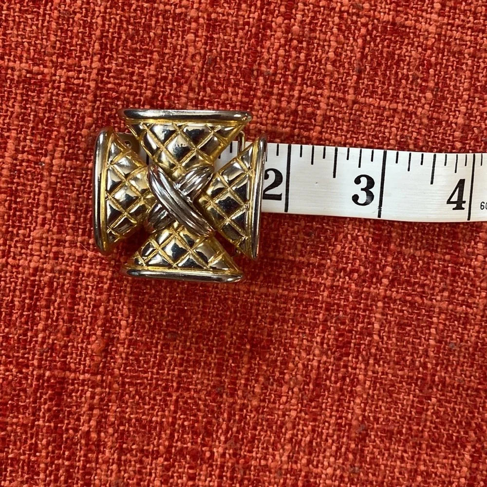 VTG 1994 Mimi di N Chunky Maltese Cross Celtic Cross Belt Buckle Gothic Goth